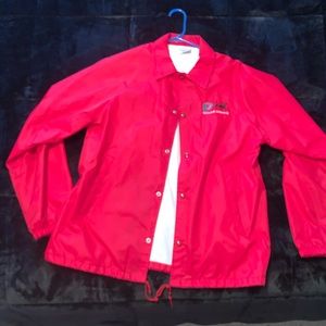 Dover Downs track jacket red